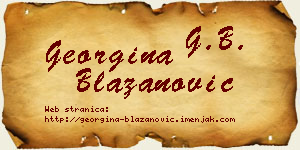 Georgina Blažanović vizit kartica